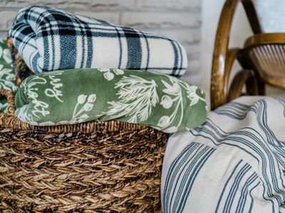 Soft textile texture in a cozy relaxation corner.